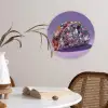 Edelstenen - Glitters - Paars - Kleurrijk Wandcirkel plexiglas klein -sfeer4