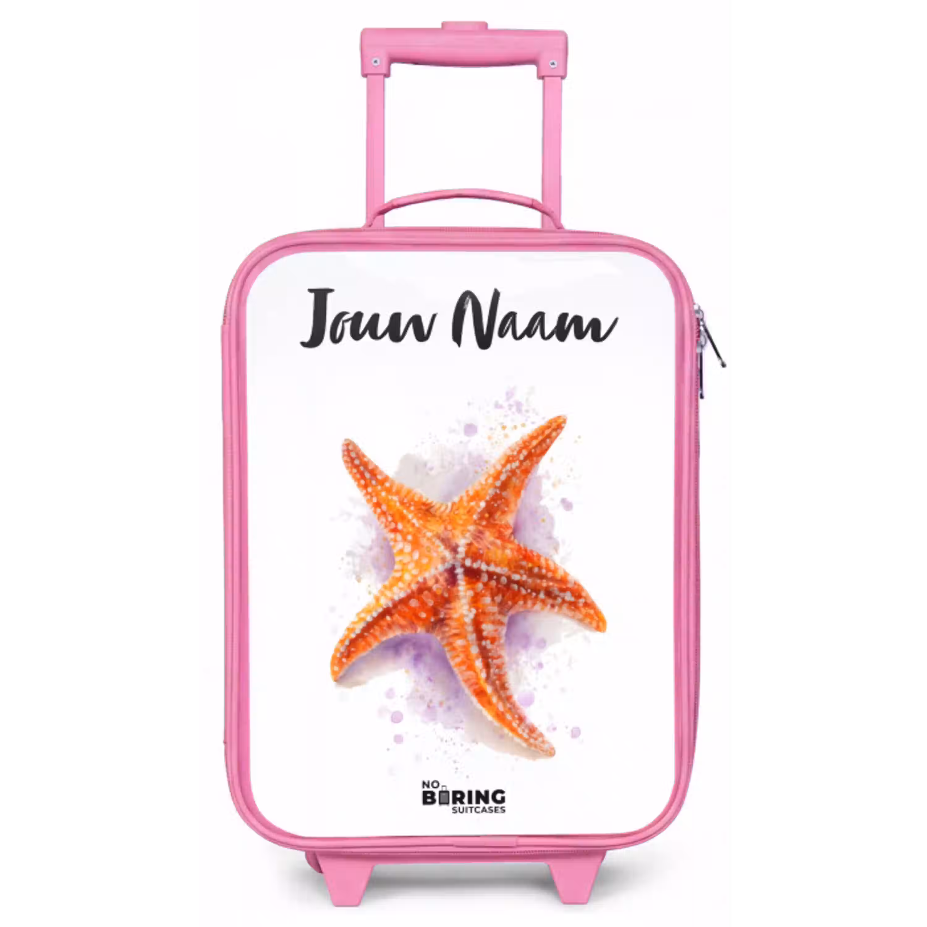 Oranje Zeester Illustratie Kinderkoffer - Roze klein -zz3dotto