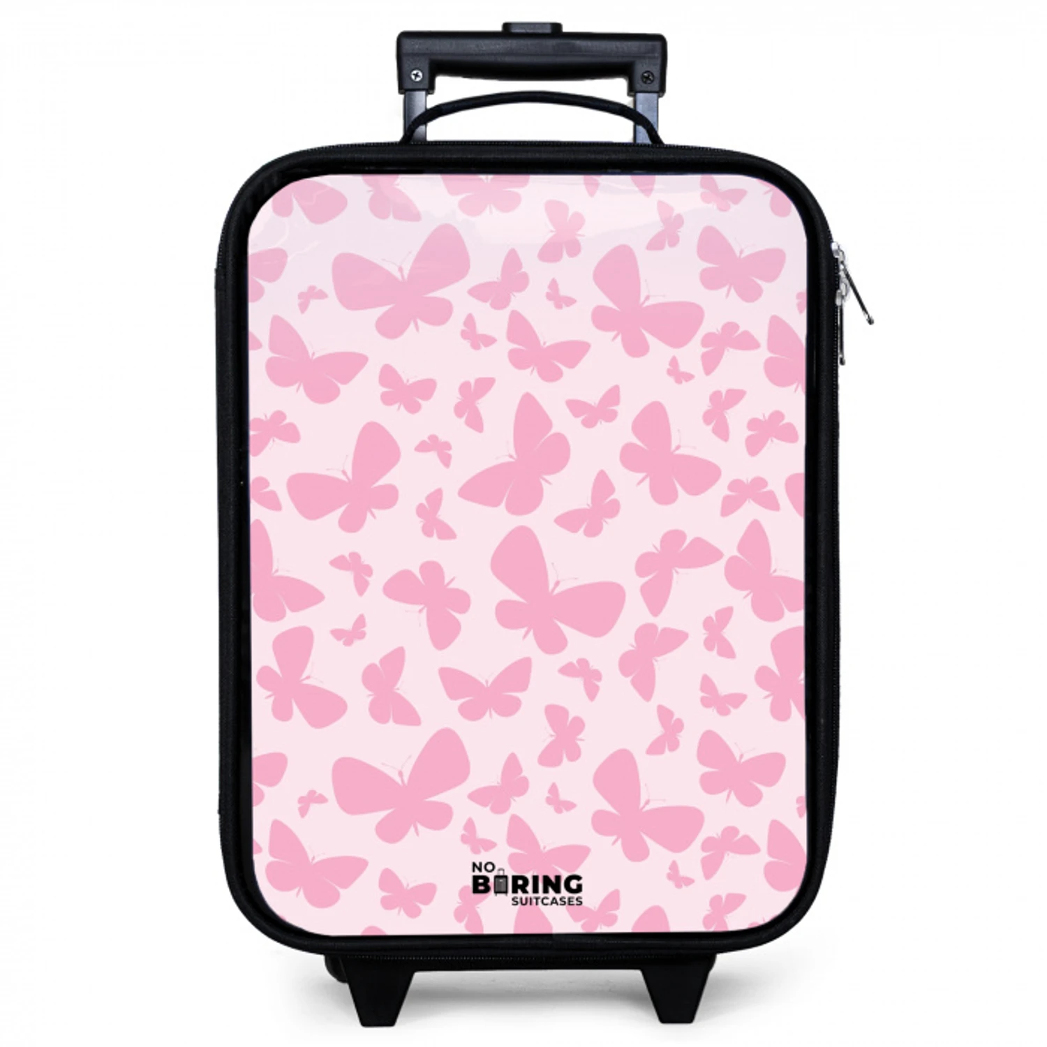 Roze vlinders Kinderkoffer - Zwart klein -zzz_website3d