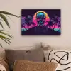 Palmbomen - Hoofd - Metallic - Zonsondergang canvas 2cm klein -sfeer1