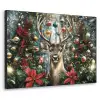 Kerstfeest - Dennenbos - Rood Textielframe zwart klein -3d