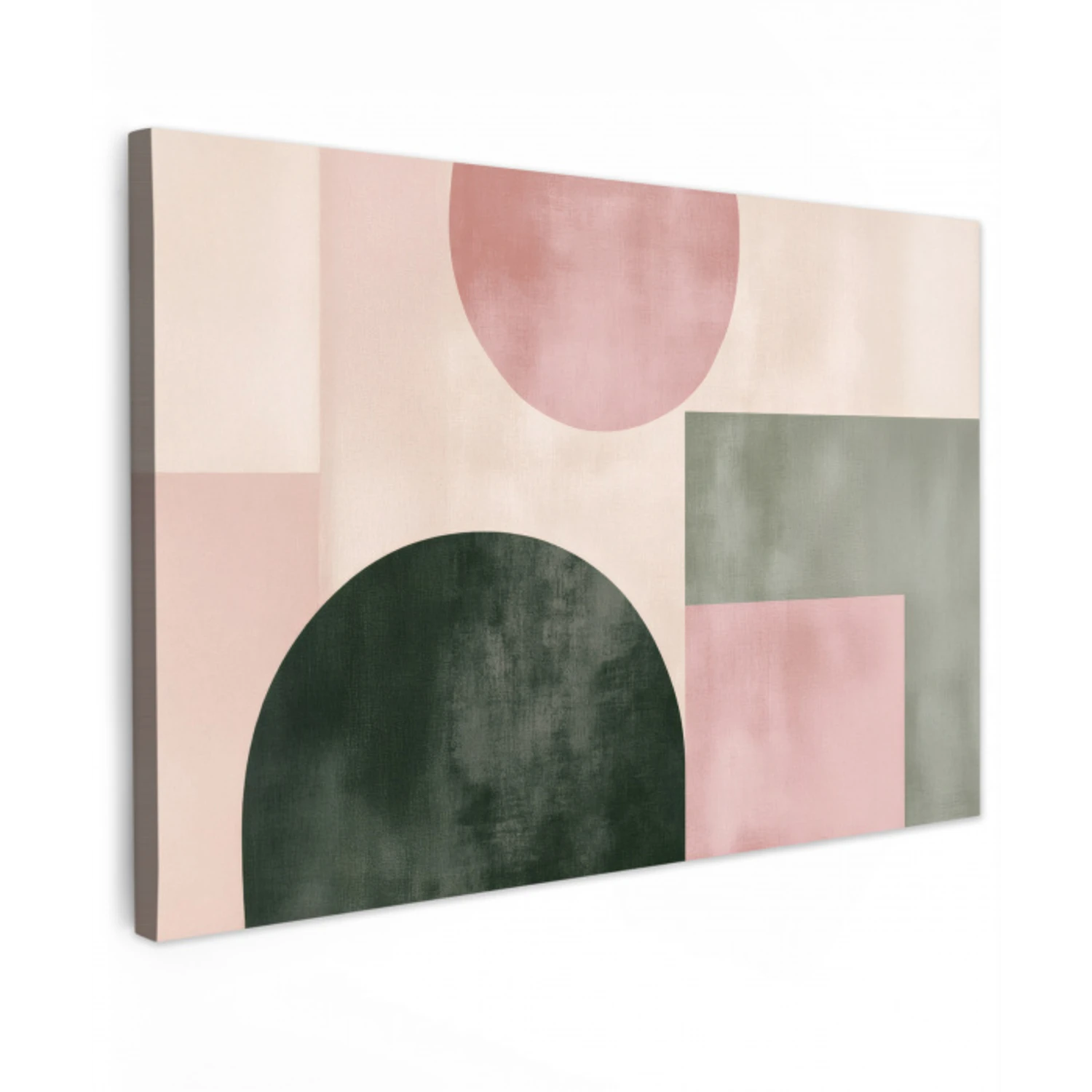 Vormen - Abstract - Cirkel - Zwart Tuinposter op houten frame 2 cm dik klein -3d