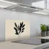 Ovaalvormige bladeren - Diep groen - Symmetrisch keuken achterwand spatscherm klein -3d_schuin
