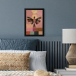 Illustratie - Vogel - Vlakken - Kleurrijk fotolijst zwart zonder passe partout klein -sfeer3