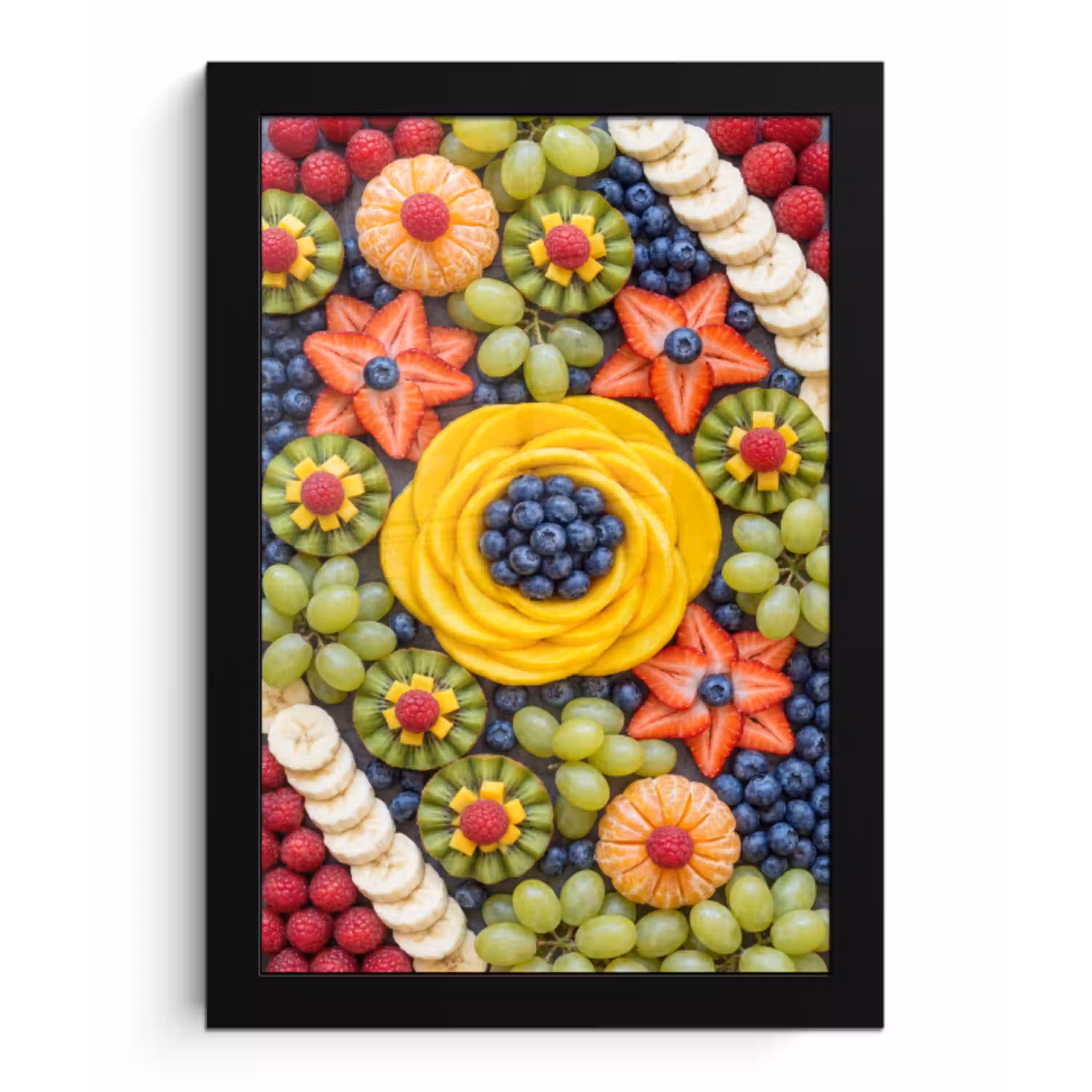 Fruit - Arrangement - Gezond - Kleurrijk - Eten fotolijst zwart zonder passe partout klein -3d