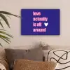 Tekst - Valentijn - Love - Blauw canvas 2cm klein -sfeer1