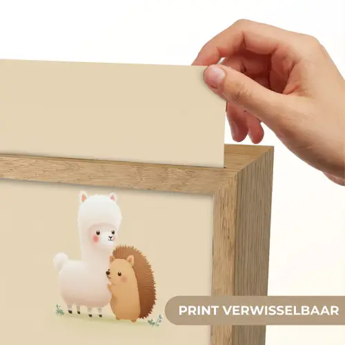 Alpaca - Egel - Bruin - Knuffelen Light Box met kabel (Kinderlampje) klein -USP_websiteprintNL