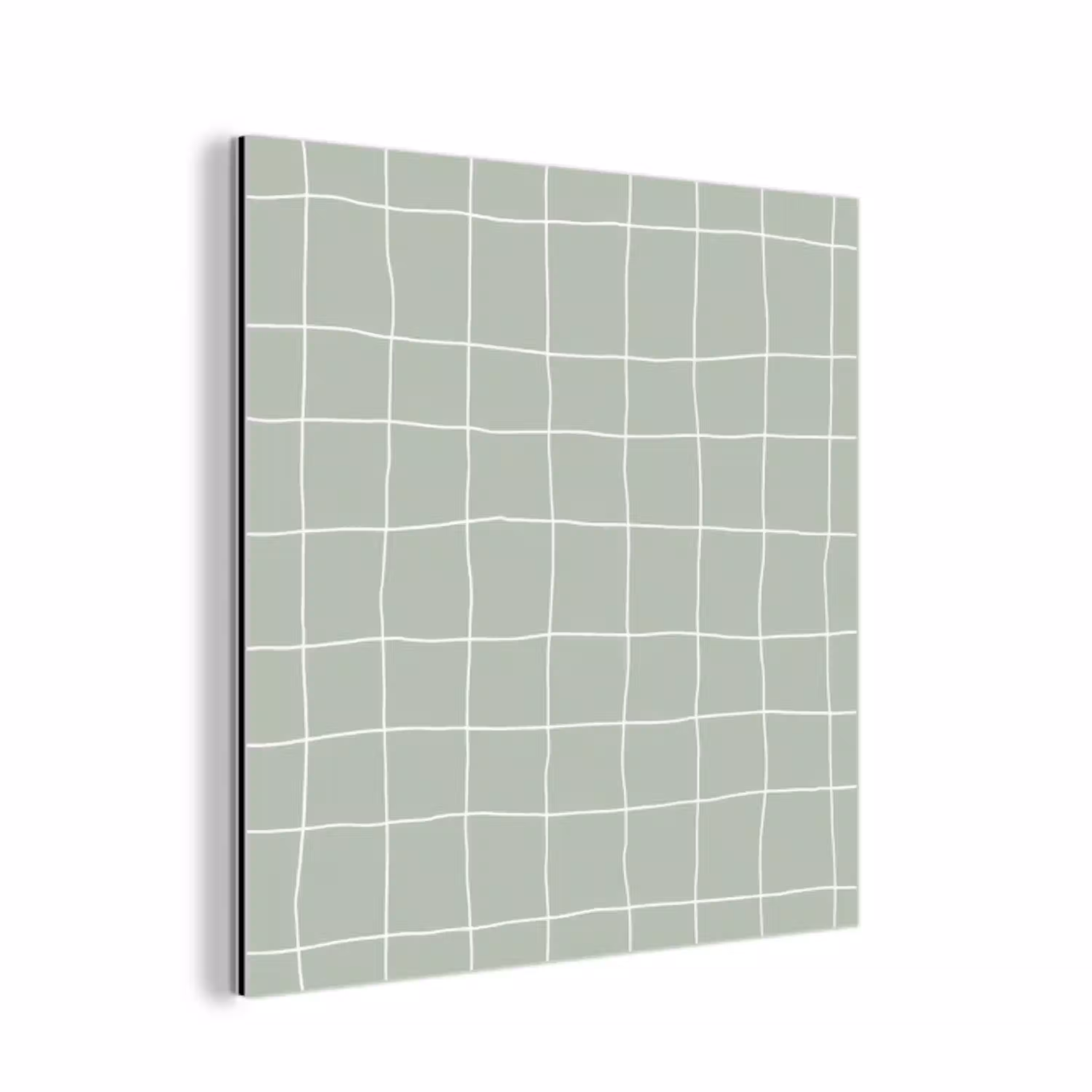 Ruitpatroon - Golvend - Groen aluminium wit klein 46 -3d