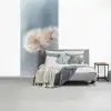 Paardenbloemen - Pluisjes - Wit fotobehang vinyl groot -slaapkamer