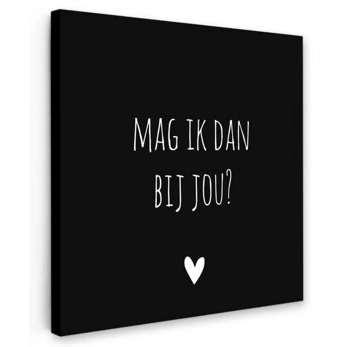 Mag ik dan bij jou - Spreuken - Quotes - Claudia de Breij Tuinposter op houten frame 2 cm dik klein -3d