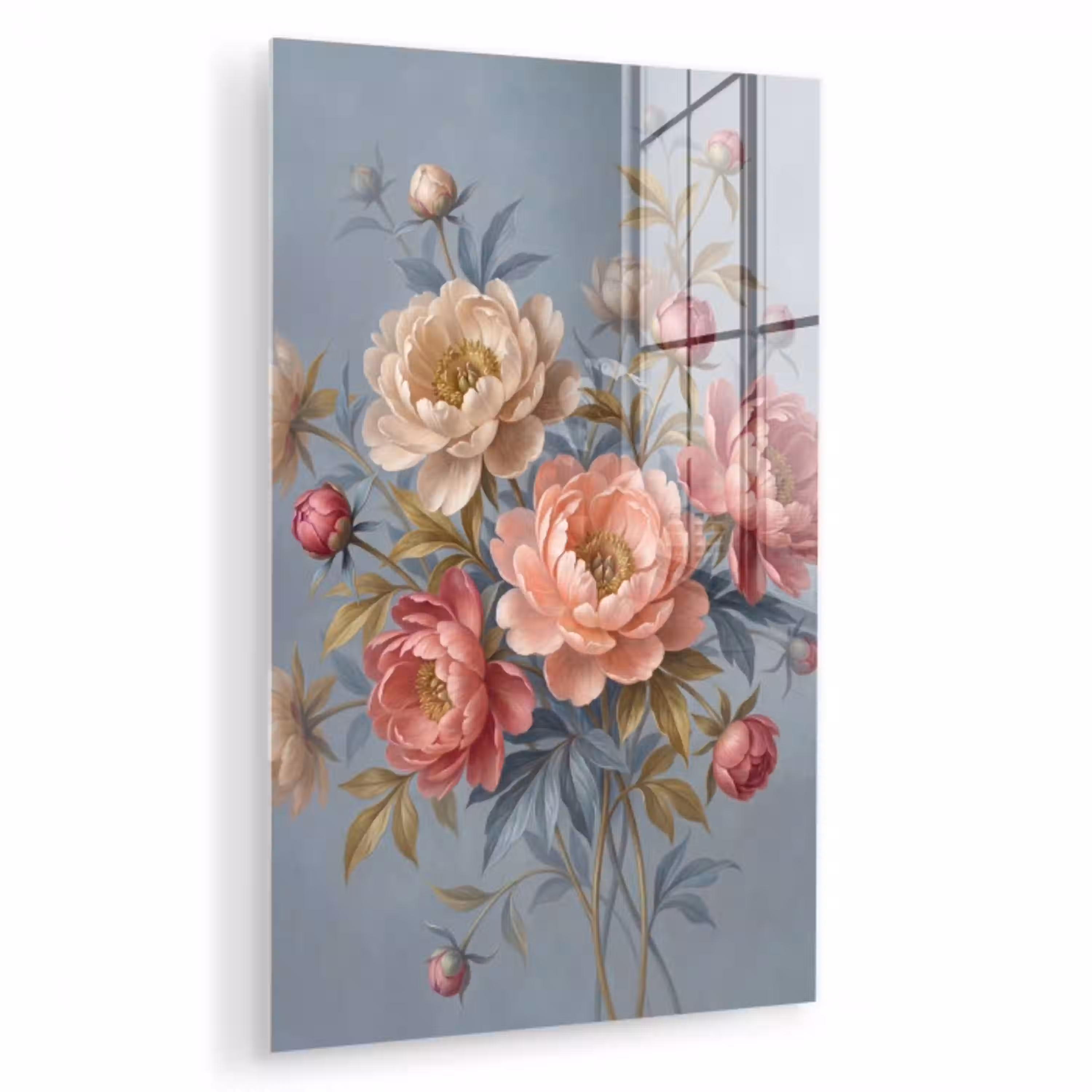 Bloemen - Roze - Beige - Modern - Natuur plexiglas 5mm klein -zzzproduct_nieuw
