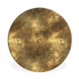 Antiek - Metaallook - Goud Wandcirkel aluminium klein 190 -3d