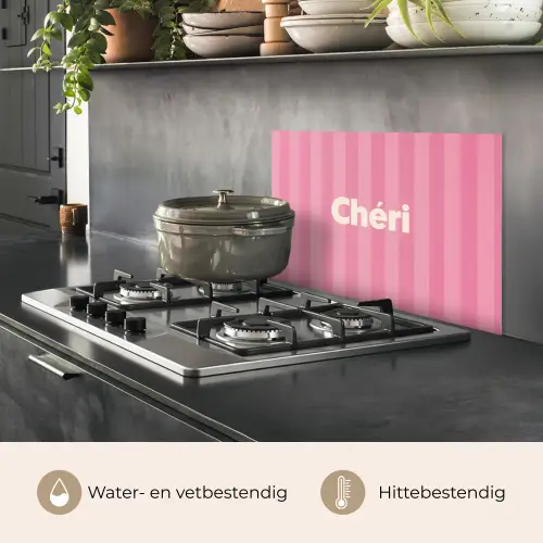 Gestreept - Roze - Chéri keuken achterwand spatscherm klein -usp_NL