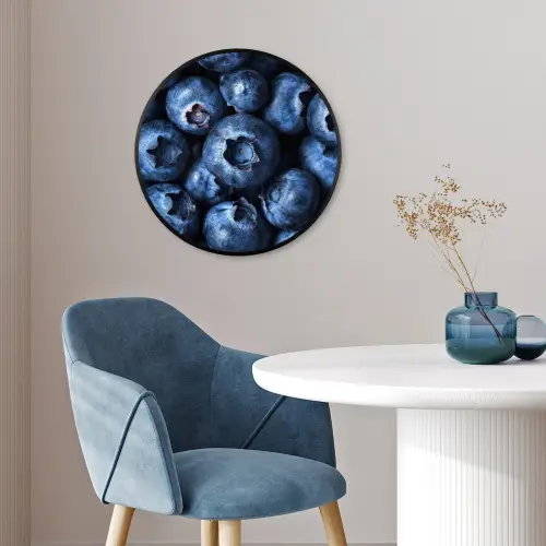 Bessen - Blauw - Fruit Fotolijst rond zonder passe partout klein -sfeer2
