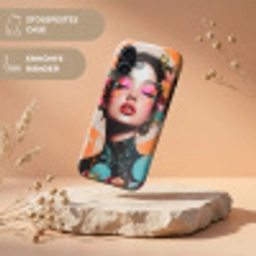 Portret - Vrouw - Abstract - Bloemen Toughcase MagSafe Apple iPhone 17 klein -USP_RandenV_DE