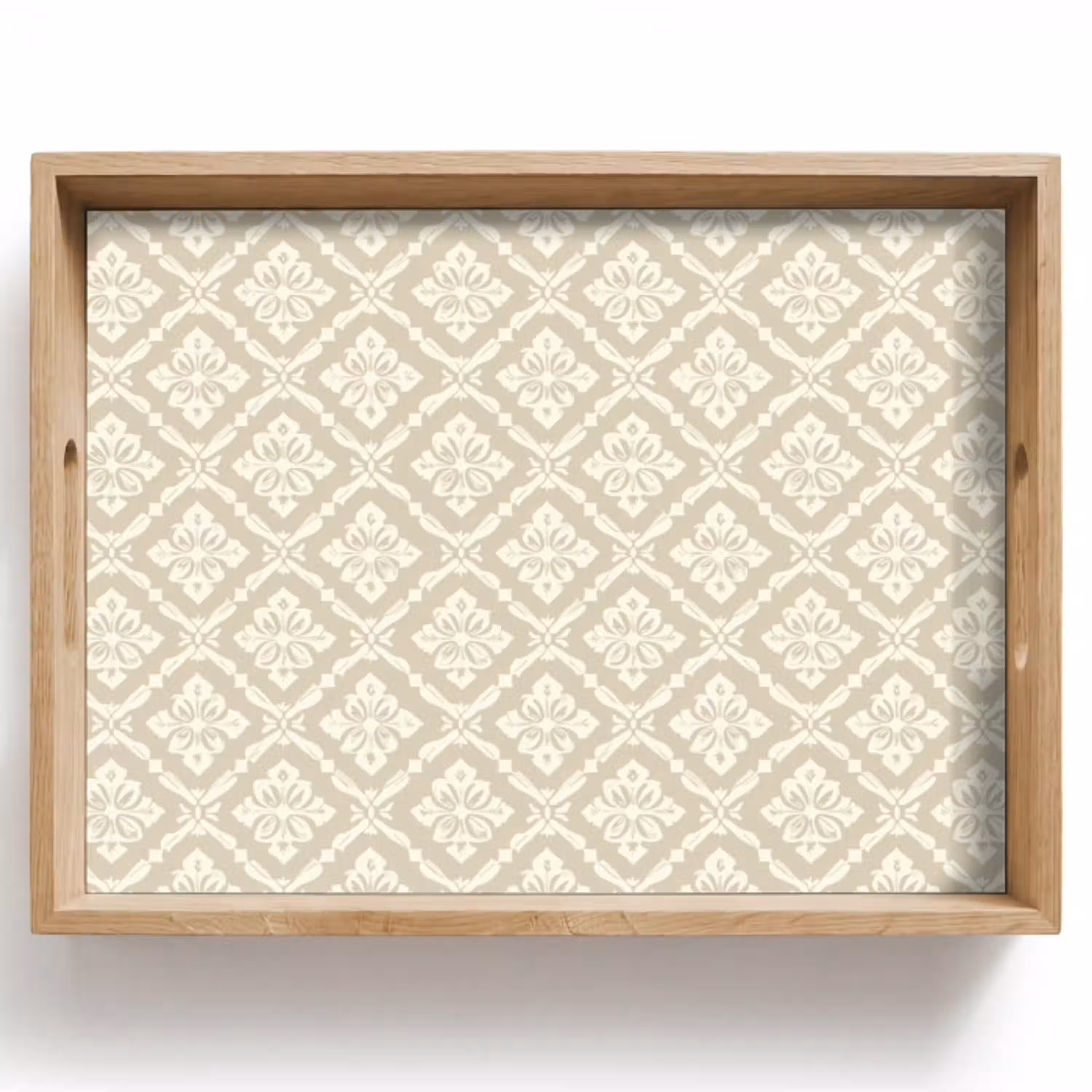 Floraal - Ornament - Beige Dienblad Rechthoek middel 911 -z3d_shopping