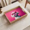 Pink - Hond - Bubbel Dienblad Rechthoek middel -sfeer1