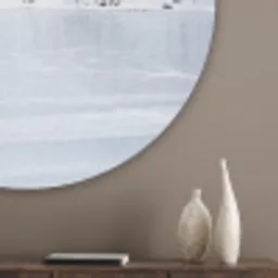 Meer - Dennen - IJs - Winter - Rustgevend Akoestische PET Vilt - Rond klein -sfeer5_closeup