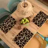 Luipaardprint - Bruin - Courage - Sierlijk Placemat vinyl groot -zzsfeer5_Kitchenyeah-website