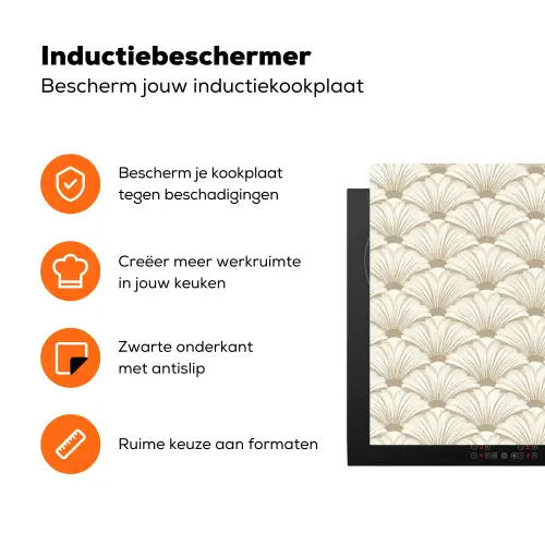 Klassiek - Art - Beige Inductie beschermer vinyl 3mm klein 276 -zzzzzzz-td-ups