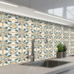 Patroon - Klassiek - Kleurrijk keuken achterwand 2 middel 871 -3d_schuin