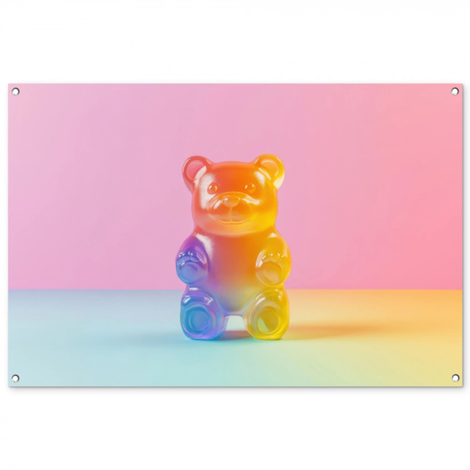 Pastel - Snoep tuinposter los doek groot -3d