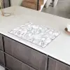 Marmer - Gelaagd - Brekend - Grijsstructuur Inductie beschermer vinyl 3mm klein 276 -sfeer8