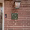 Olijfgroen - Klassiek Naambord Vierkant klein -sfeer7-XS