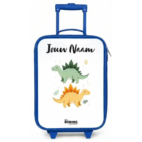 Dinos - Dieren - Groen - Oranje Kinderkoffer - Blauw klein -zz3dotto