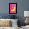 Banaan - Geel - Fruit fotolijst zwart zonder passe partout klein -sfeer3