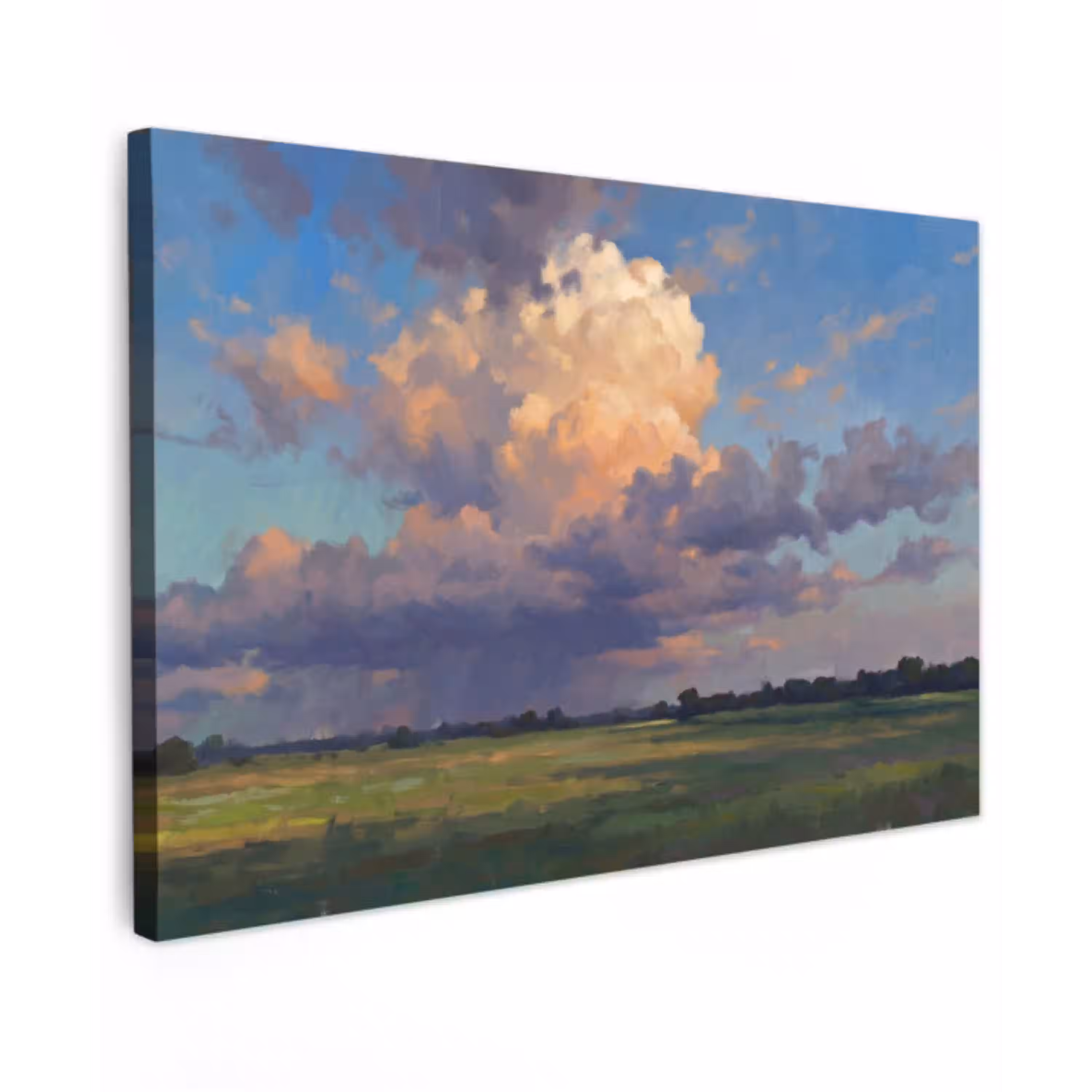 Lucht - Wolken - Landschap - Modern - Oranje canvas 2cm klein -z3d