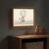 Luchtballon - Leeuw - Watercolor - Safari - Dieren Light Box met batterij (Wandlamp kind) middel -sfeer5_kind