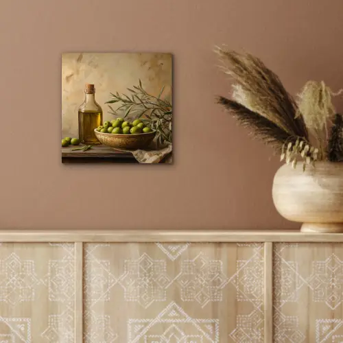 Olijven - Stilleven - Vintage aluminium wit klein -sfeer4