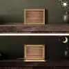 Houtlook - Bruin Light Box met kabel (Tafellamp) klein -sfeer3