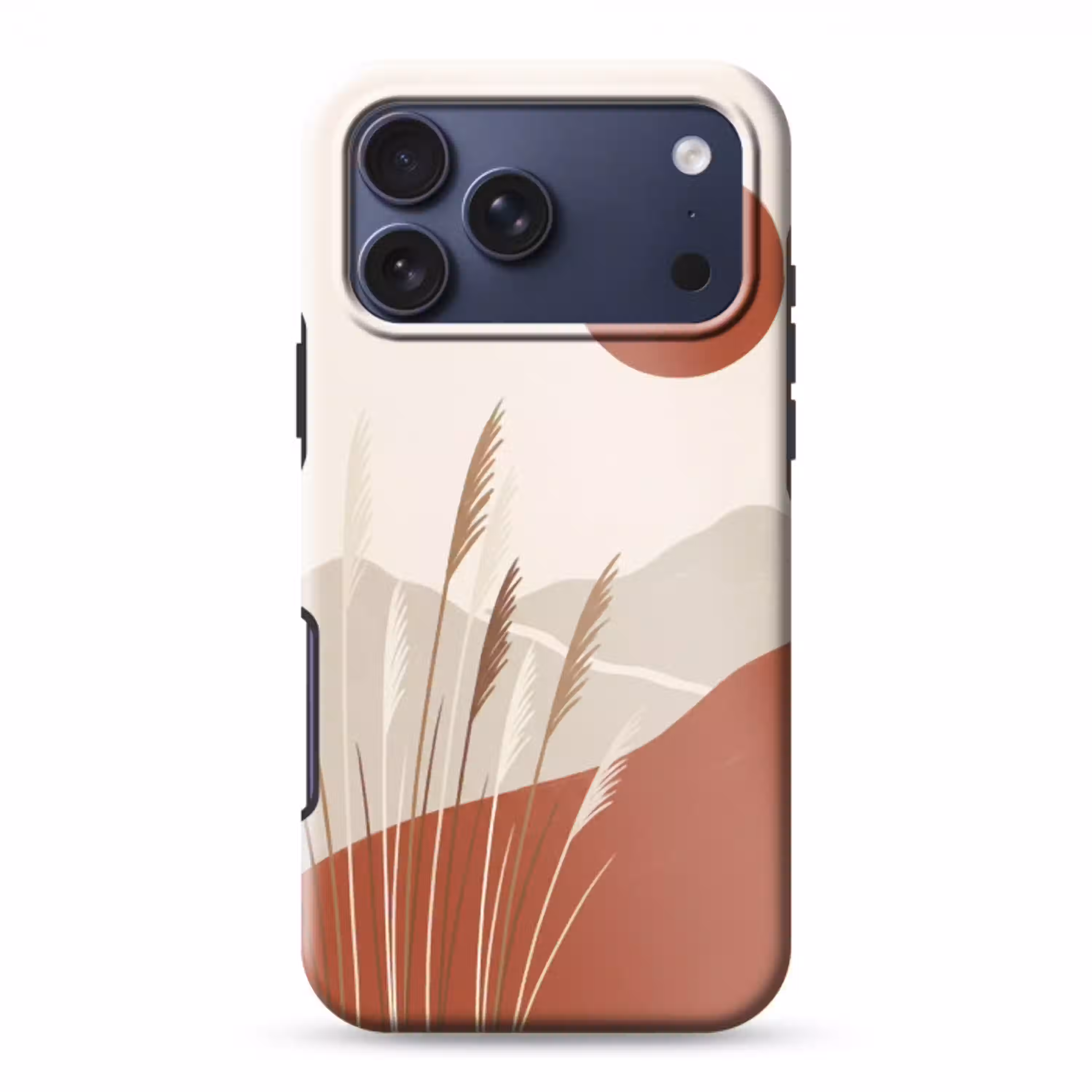 Gras - Landschap - Natuur - Abstract - Beige Toughcase MagSafe Apple iPhone 17 Pro Max klein -3d