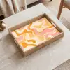 Abstract - Golvend - Oranje Dienblad Rechthoek middel -sfeer1