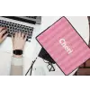 Gestreept - Roze - Chéri laptophoes neopreen klein -bureau
