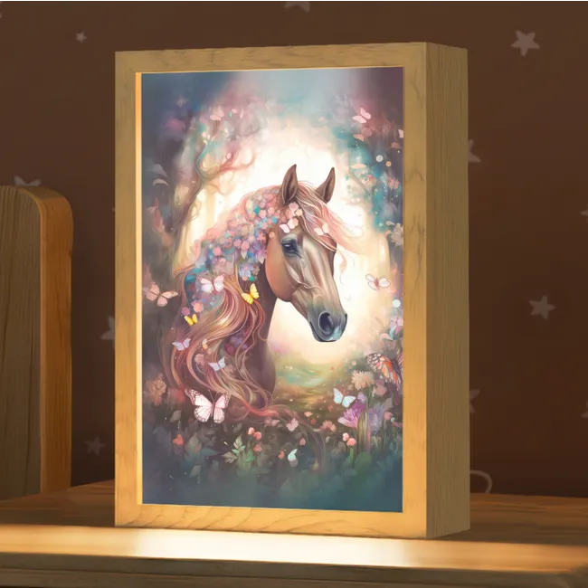 Kids’ Night Light - Horse - Nature - Flowers - Butterflies - Forest