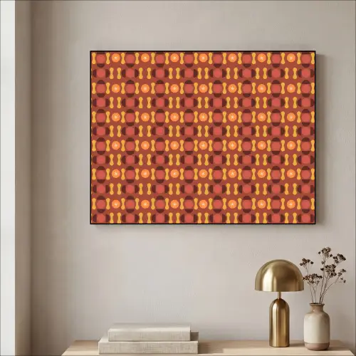 Retro - Disco - Hippie Textielframe zwart klein 947 -sfeer2