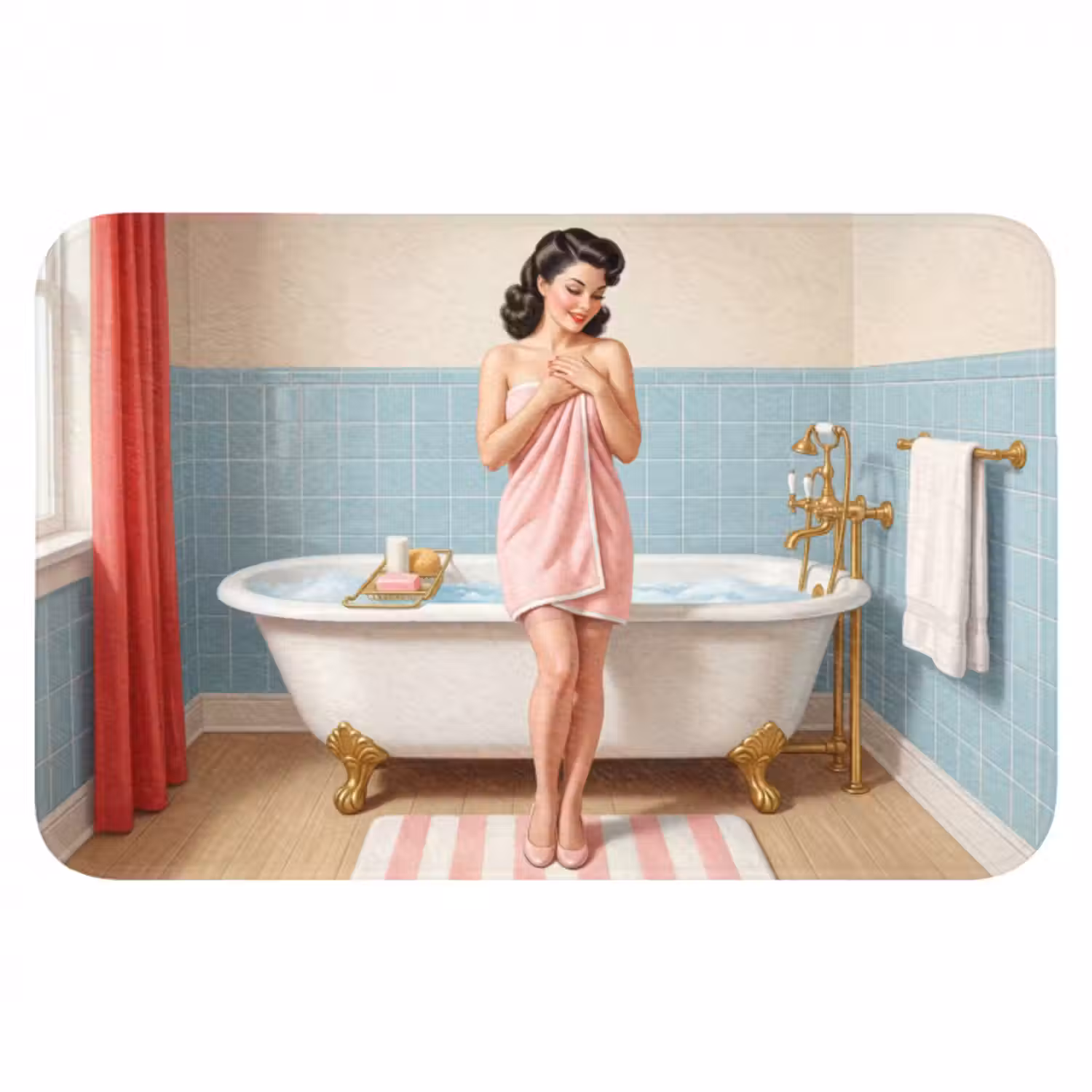 WC Vorleger - Badezimmer - Frau - Rosa