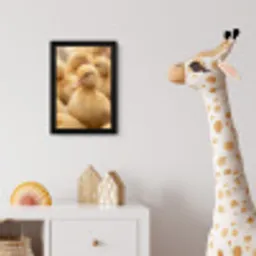 Pijltje - Eend - Natuur - Geel fotolijst zwart zonder passe partout klein -usfeer4_kinderkamer
