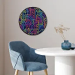 Retro - Abstract - Neon Fotolijst rond zonder passe partout klein -sfeer2