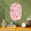 Hartjes - Patroon - Roze - Eenvoudig Wandcirkel Ovaal Forex klein -sfeer2