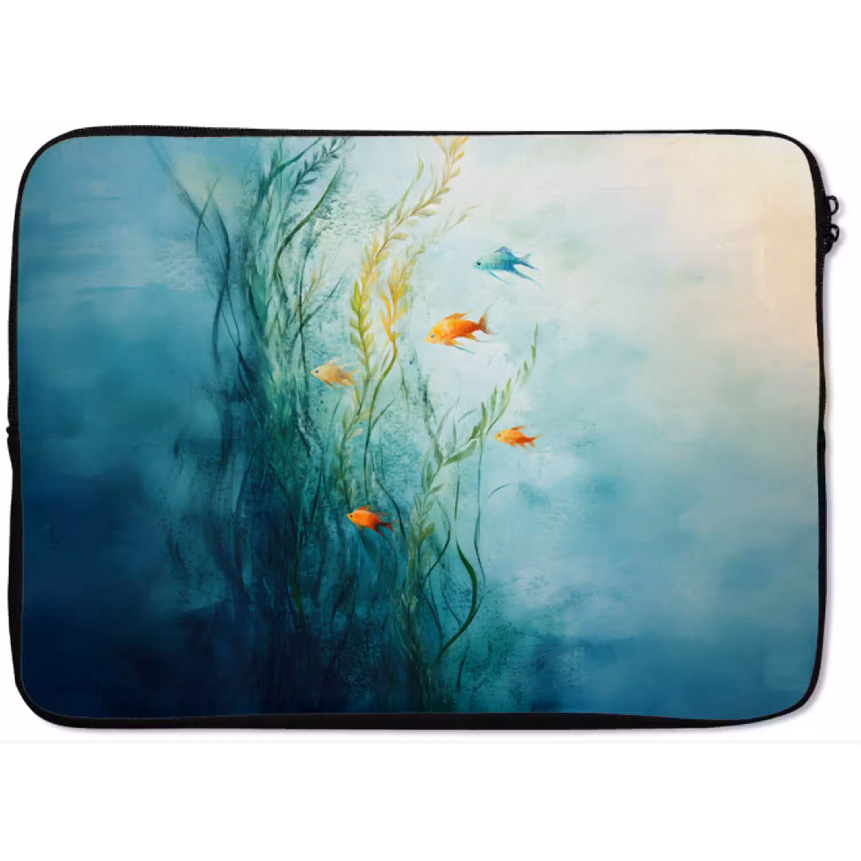 Waterplanten - Vissen - Kleurrijk - Water laptophoes neopreen klein -zkaufland3dotto