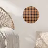 Plaid - Patroon - Vierkant - Bruin Wandcirkel behangsticker klein 186 -sfeer4