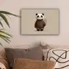 Panda - Blauwe bloemen - Zachtheid canvas 2cm klein -sfeer1