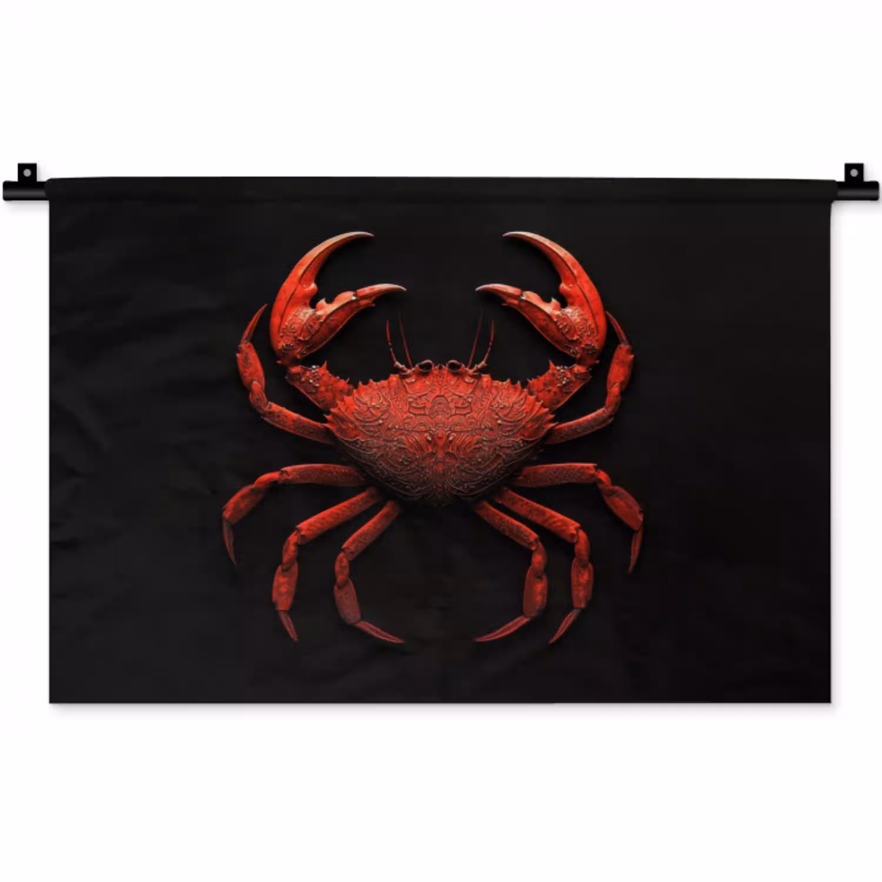 Krab - Rood - Vissen - Schaaldieren Wandkleed katoen klein -zz3d