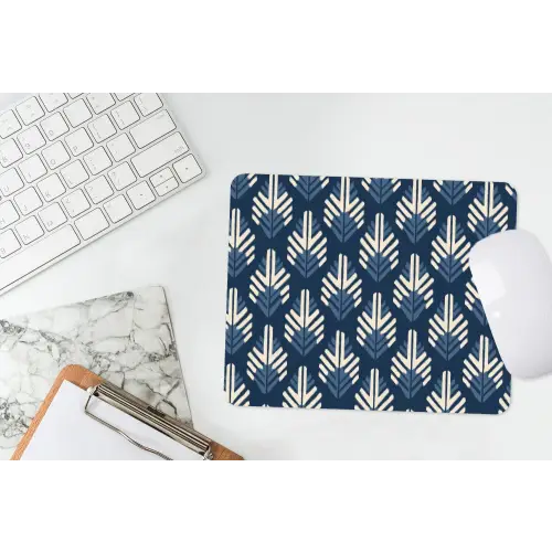 Modern - Patroon - Blauw muismat rubber klein 262 -witbureau