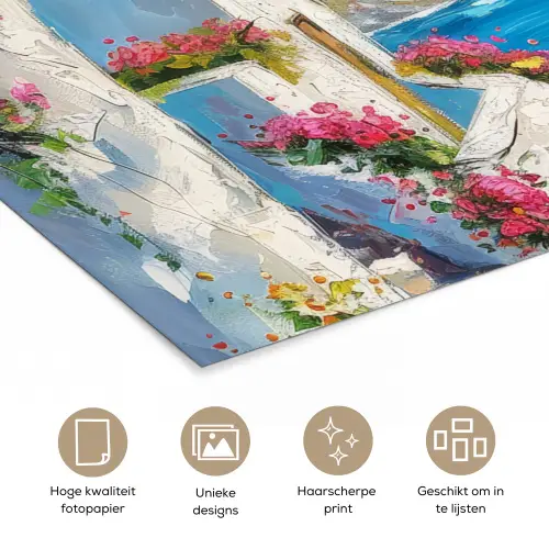 Landschap - Bloemen - Natuur - Zomer poster papier klein -closeup_NL