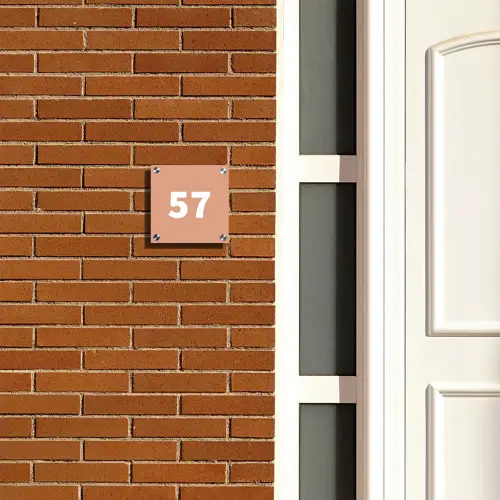 Zalmroze - Traditioneel Naambord Vierkant klein -sfeer3-XS